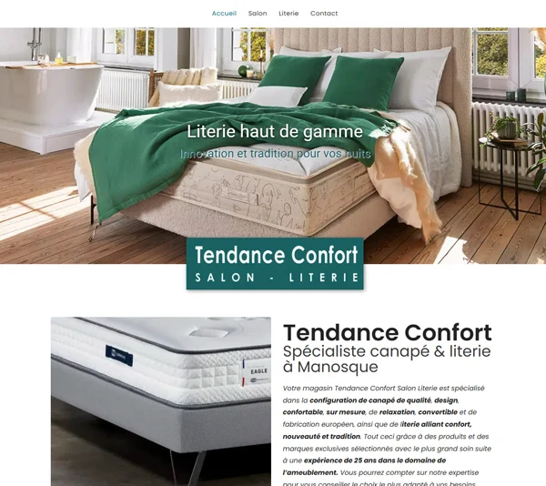 Tendance Confort Salon Literie à Manosque Agence Web Ailink